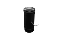 заслонка феррум (шибер поворотный) нержавеющая (430/0,8мм), ф130 черный