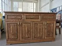 тумба с ящиками 166х40х100 см (массив сосны, старение), палисандр, ирб