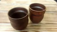 стакан глиняный 0,25л, ручная работа, маслянка