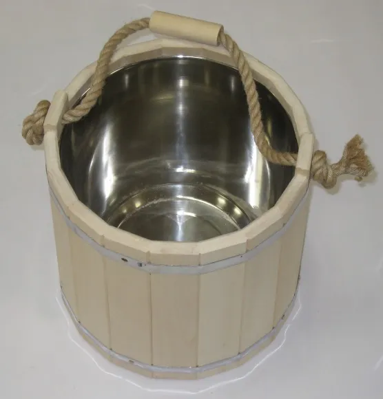 ведро "емеля" 20л, с нержавеющей вставкой, банный эксперт