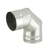воздуховод сталь-мастер колено угол 90°оцинкованная сталь толщина 0,5 мм ф 100