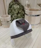 шапка для бани фараон с коричневой коброй, жар-банька