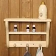 полка универсальная (3 крючка, 5 отверстий), банный эксперт