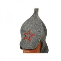 шапка для бани модельная "будёновка с вышивкой" бацькина баня