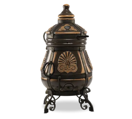 тандыр экотандыры греческий, чёрный, откидная крышка, колеса