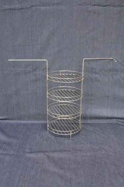 этажерка для тандыра 4-х ярусная d290 h500 мм с ручками и внутр. доп. кольцом нск