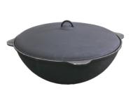 чаша азиатская чугунная (казан), с крышкой, 8 л